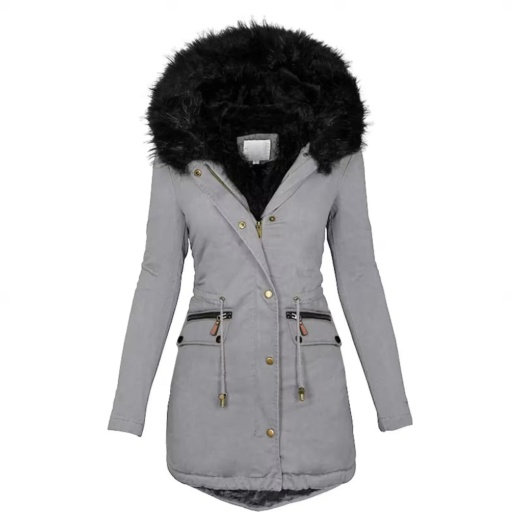 Fashion Jacket Velvet Parka Winter - Women's Fashion - View 9