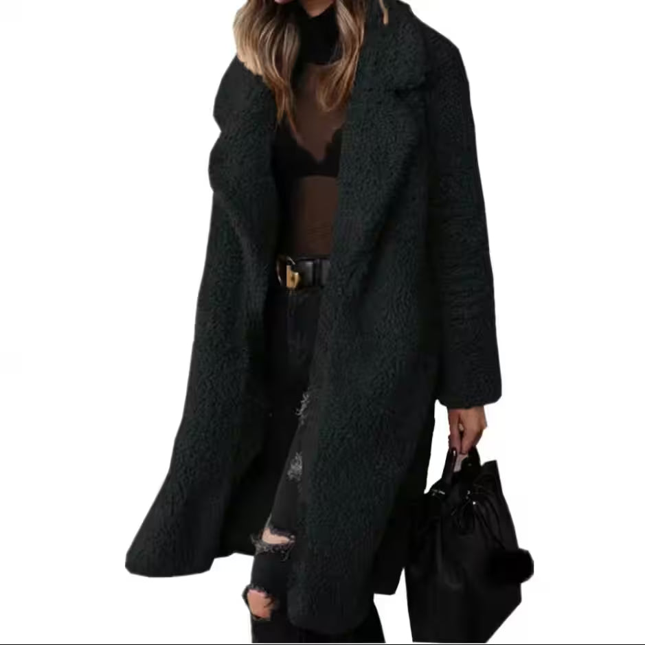 Warm Ladies Fur Jacket Female Outwear Plush - Women's Fashion - View 4