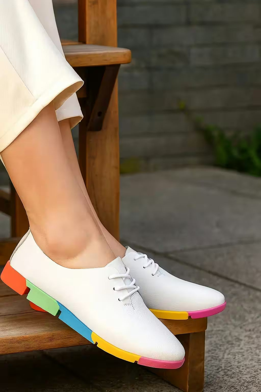 CloudWalk™ Soft Leather Casual Flats - Women's Fashion - View 6