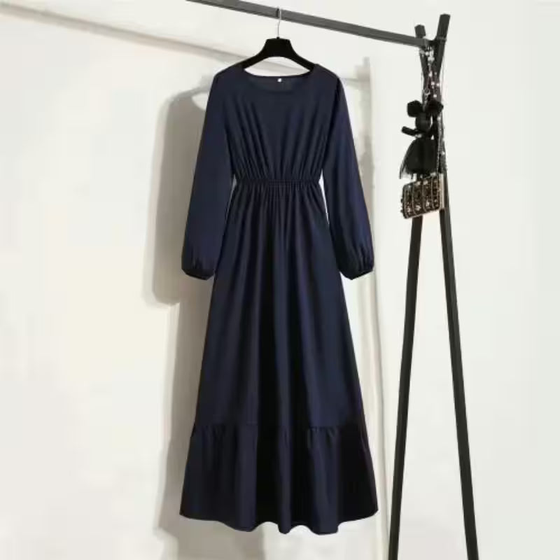 Dresses with Waist Slim Long Sleeve Pullover - Additional View 4