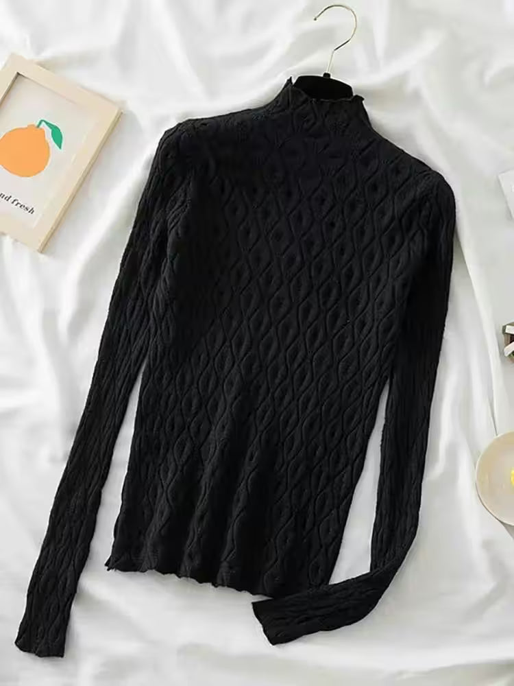 Cashmere Turtleneck Sweaters - Women's Fashion - View 3