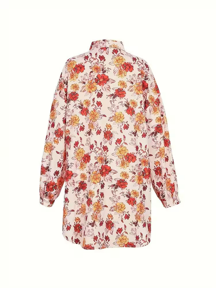 Plus Size Printed Shirt Fashion Best Choice for Spring - Additional View 3