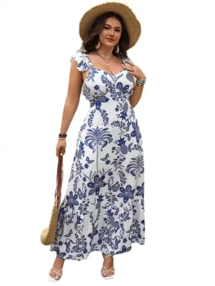 Plus Size Slip Dress Floral Print Modis Slim - Additional View 5