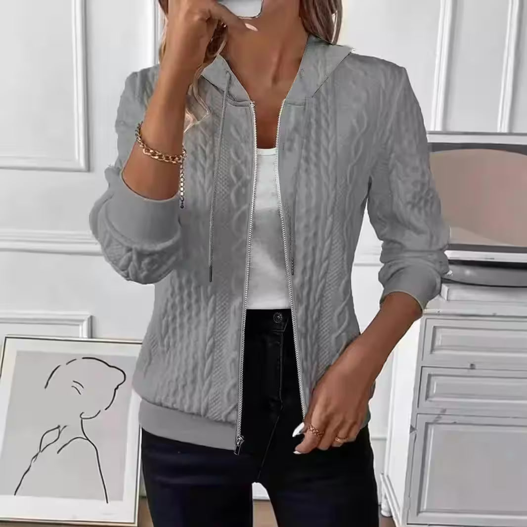 Long Sleeve Zipper Coat Autumn Winter - Additional View 4