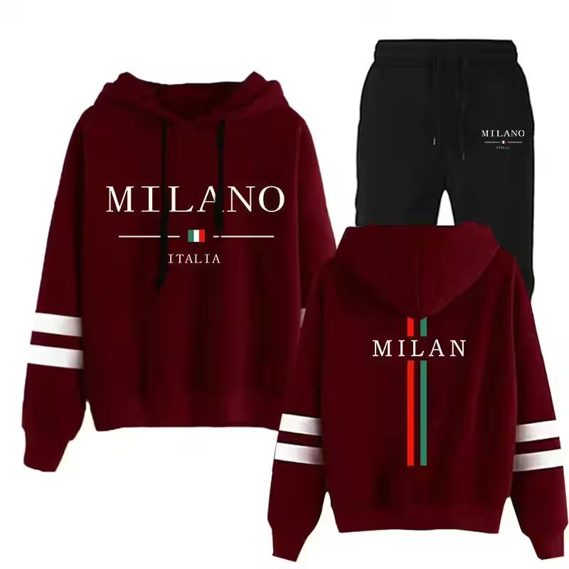 Tracksuit Hooded Sweatshirts Casual Sports - Additional View 3