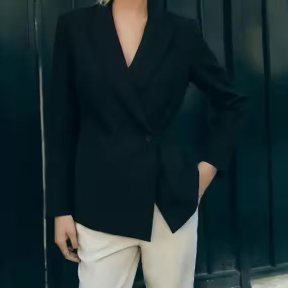 Long Sleeve Shawl Collar Office Lady Blazers - Additional View 2