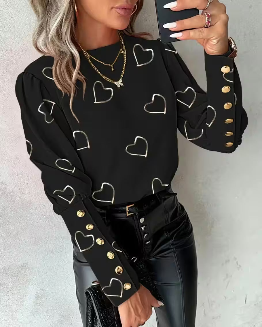 Shirt Long Sleeve Round Neck Button Down - Additional View 6
