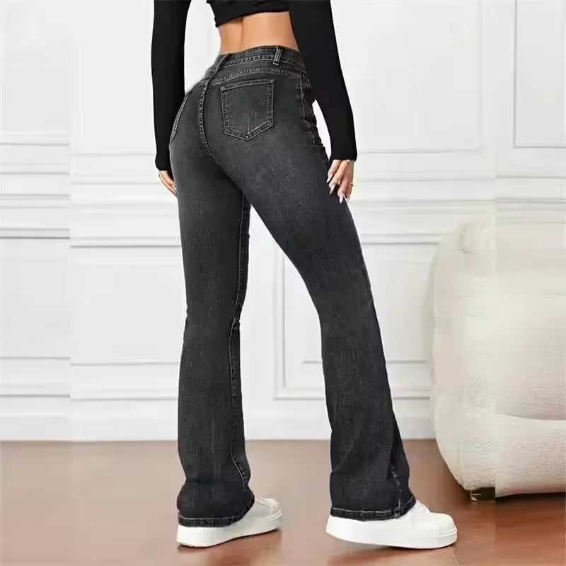 Casual Micro Flares Jeans Vintage Mid - Additional View 11
