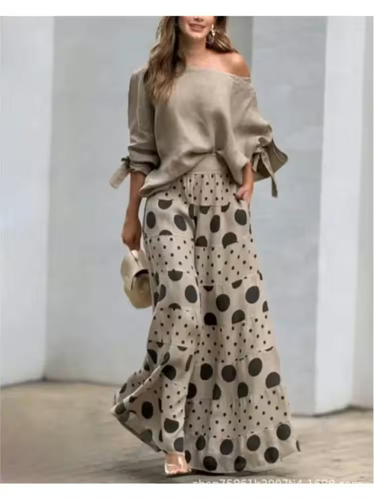 Spring Casual Print Two-piece Suit Elegant - Additional View 4