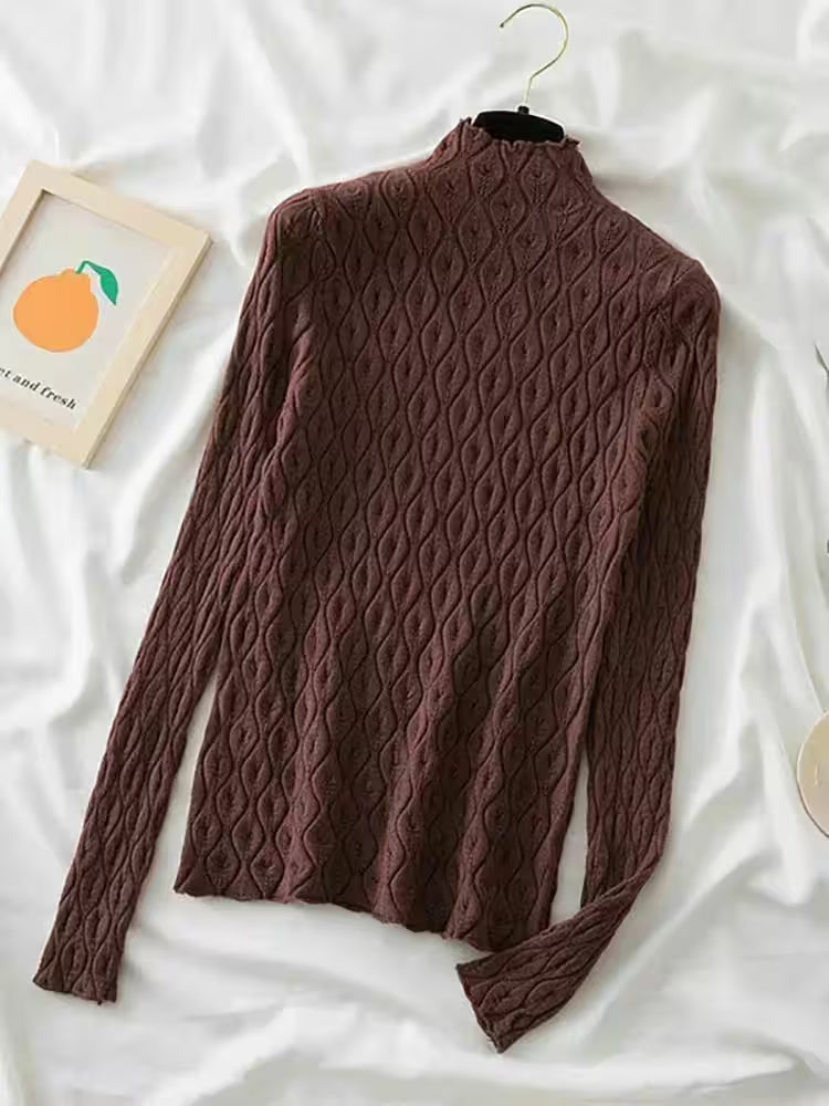 Cashmere Turtleneck Sweaters - Women's Fashion - View 5