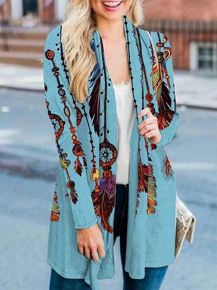Plus Size 2025 Spring Long Sleeve Retro Cardigan - Additional View 7
