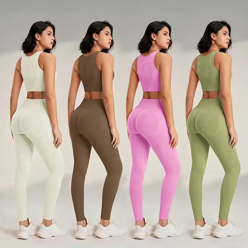 Set Leggings Fitness Exercise Clothing - Additional View 3