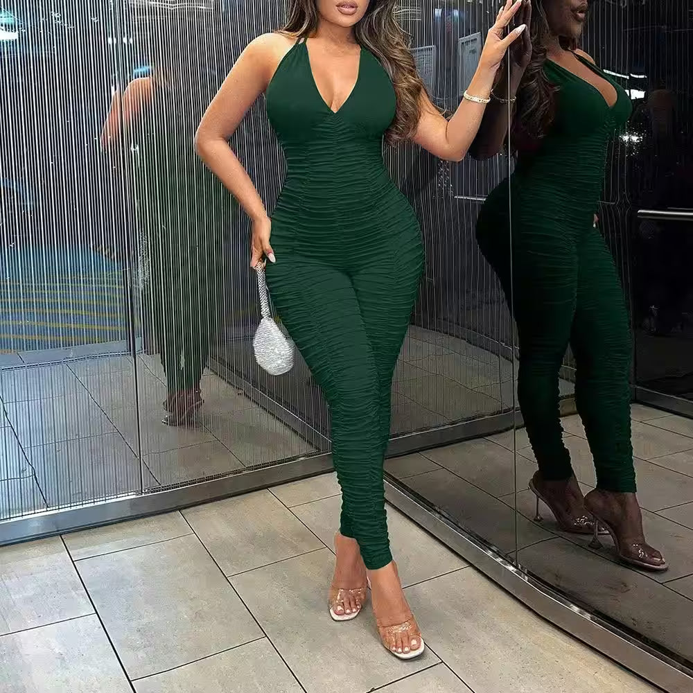 Jumpsuits Spring Fashion Fitting Slim Solid - Additional View 5