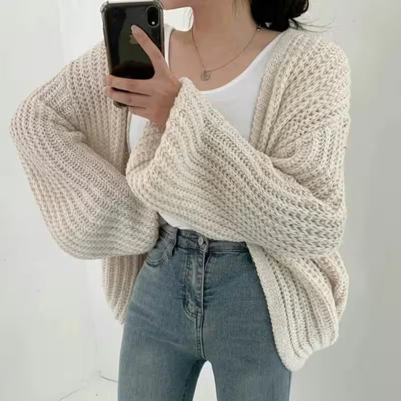 Cardigan Sweater Casual Fall Streetwear Tops - Additional View 7