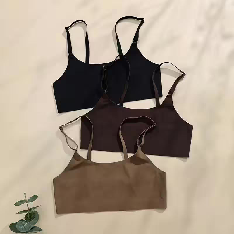 Silk Seamless Wireless Bras And Underwear Set - Additional View 2