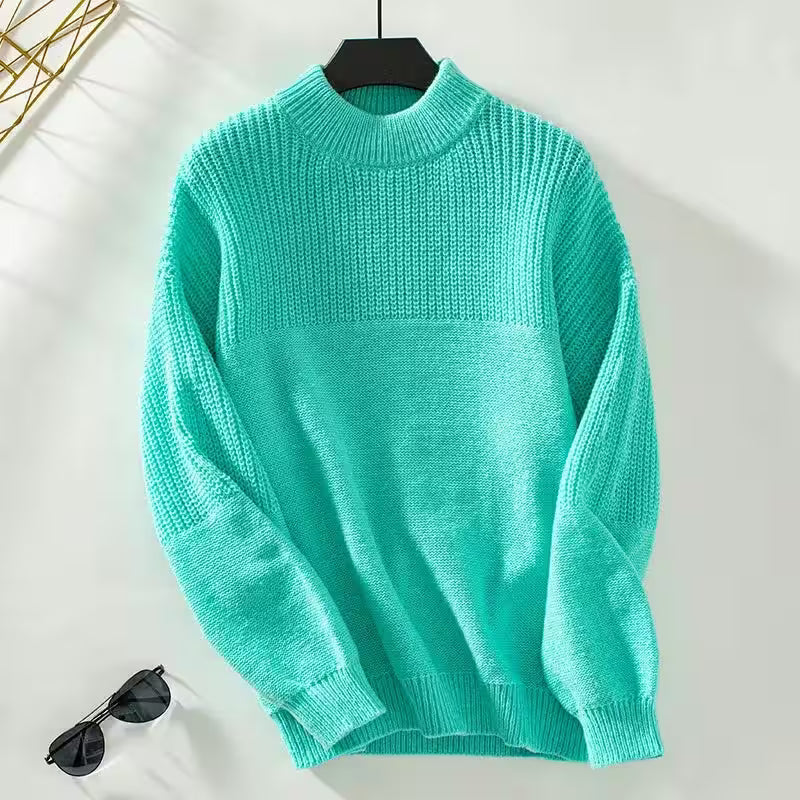 Sweater Half Turtleneck Pullover Casual - Women's Fashion - View 6