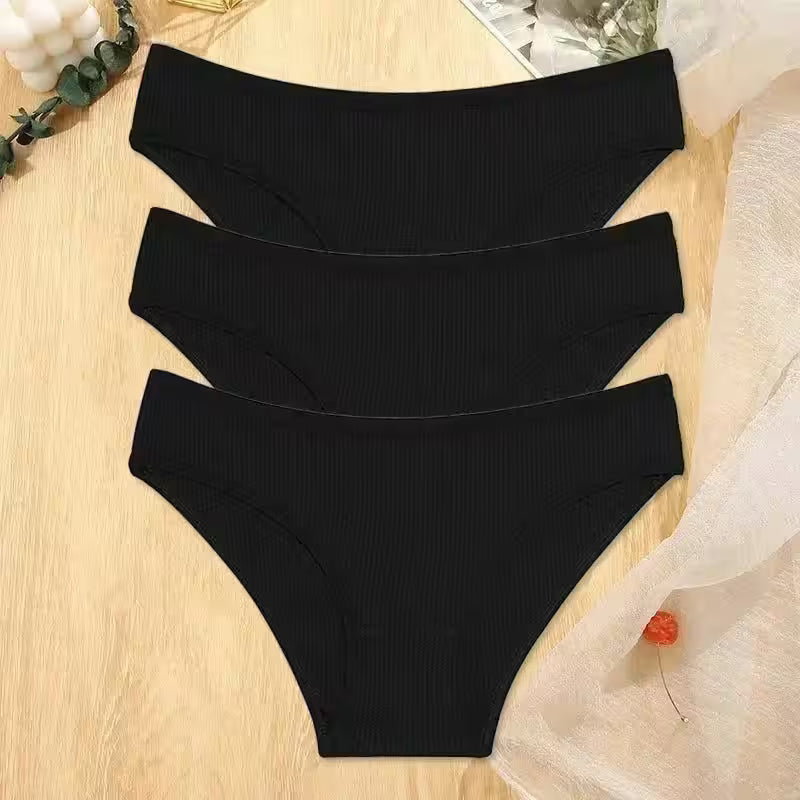 3Pcs/set  Waffle Cotton Panties S-XL - Additional View 14