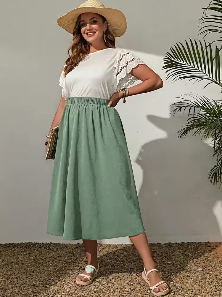 Plus Size Skirt 2025 Spring/Summer New Fashionable Simple - Additional View 3
