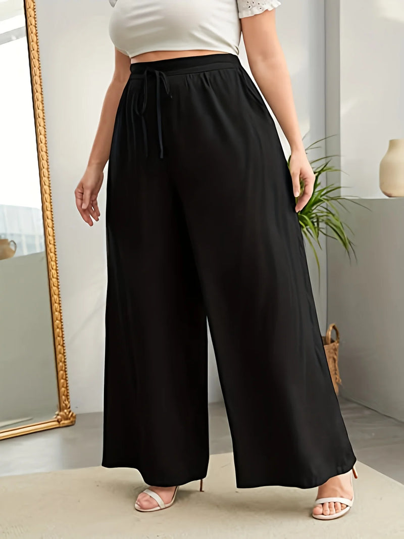 Plus size British street fashion style loose trousers