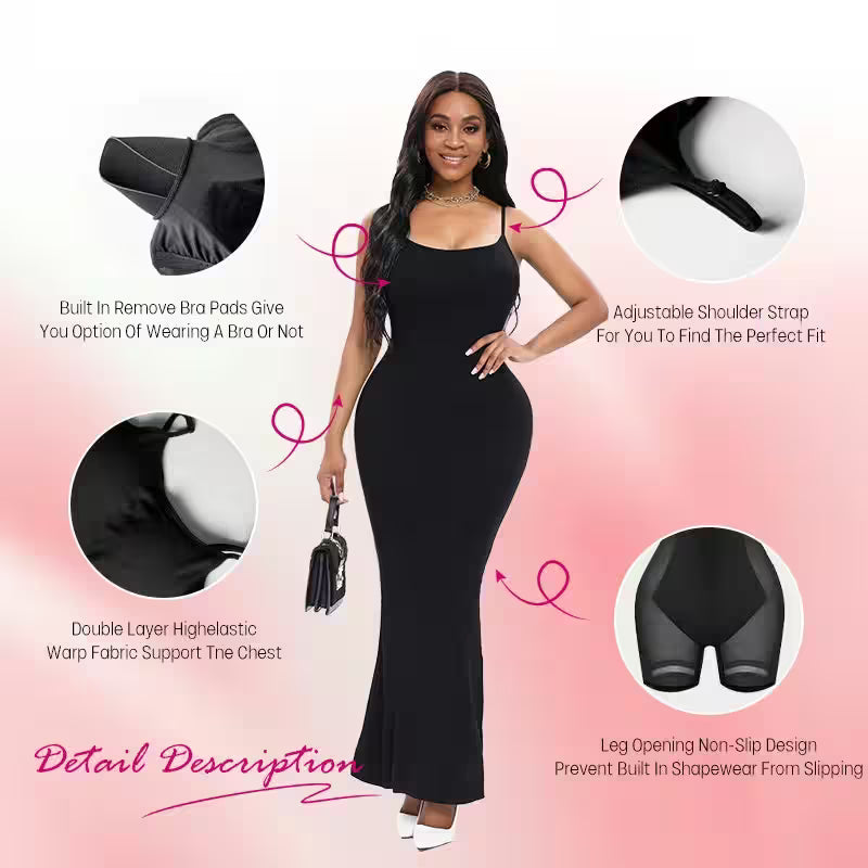 Sculpting Slip Dress with Built-In Shapewear