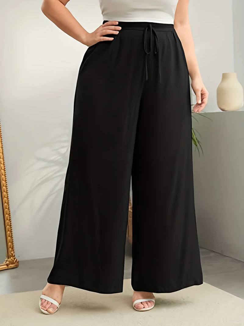 Plus size British street fashion style loose trousers