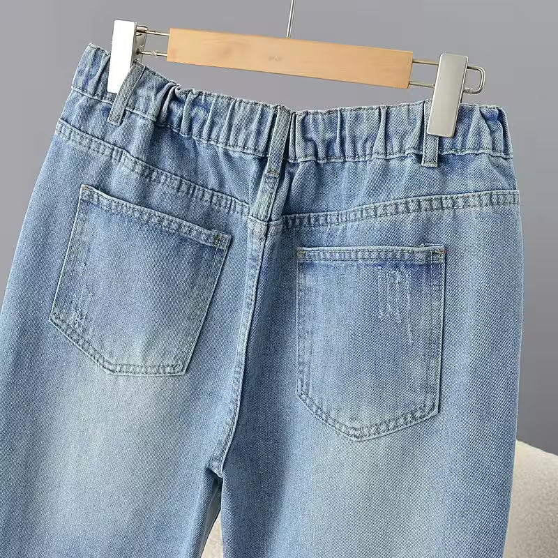 Plus Size Distressed Jeans Skinny Streetwear - Additional View 3