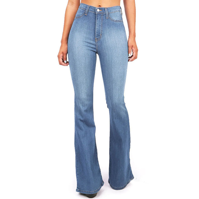 Flare jeans High Waist  Zipper Fly Skinny
