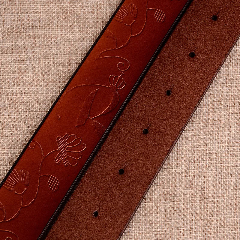 Sunflower Pattern Needle Buckle Belt