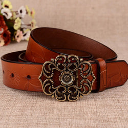 Sunflower Pattern Needle Buckle Belt