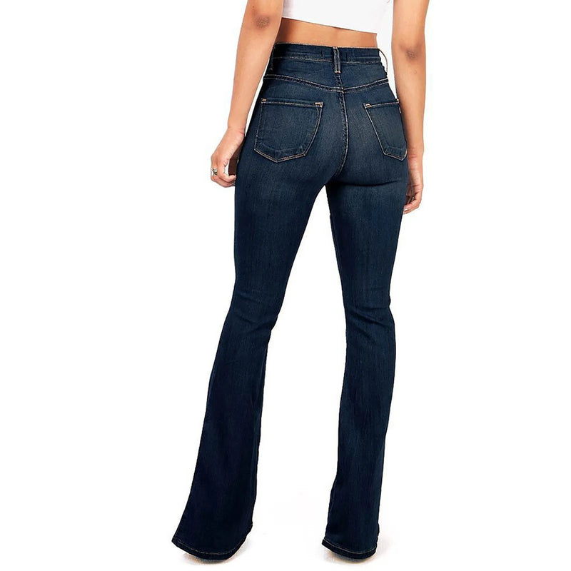 Flare jeans High Waist  Zipper Fly Skinny