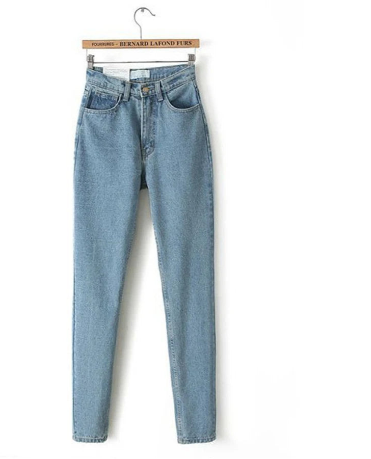 Jeans Black Pencil Casual, Pants Light Blue