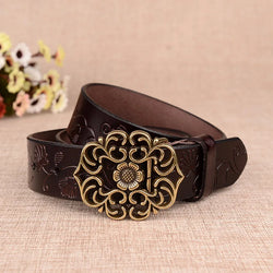 Sunflower Pattern Needle Buckle Belt