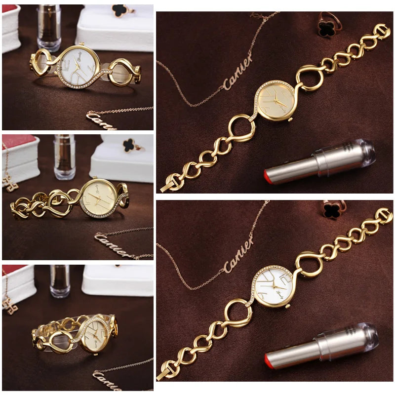 Gold watch luxury fashion diamond