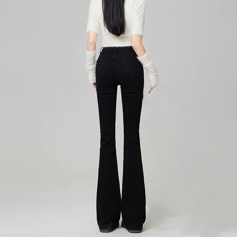 Flare Jeans Fashion Light Blue, Black