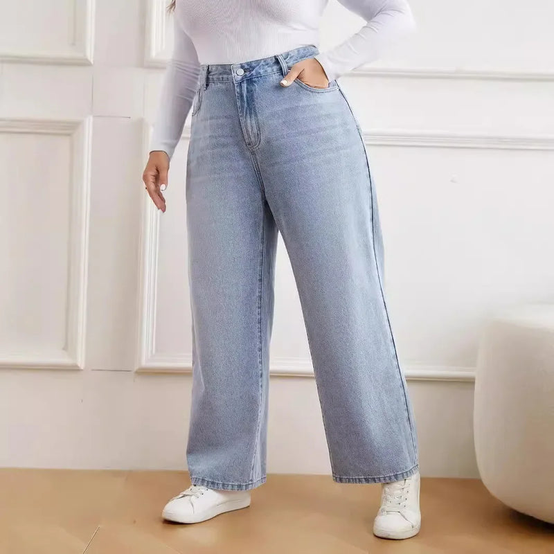 Plus Size Jeans Loose Fit Slimming Smooths