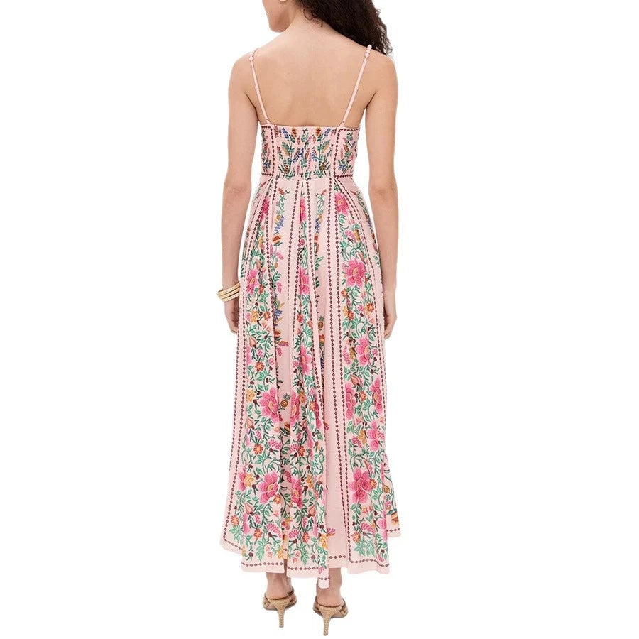 Backless Summer Party Dress with High Waist