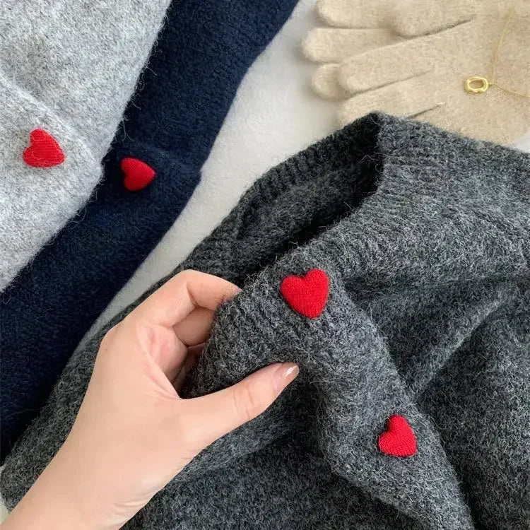 Deep Grey Wool Knitted Cardigan