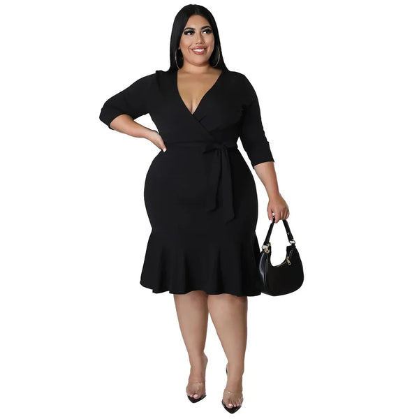 Plus Size Fashionable Sexy V-neck