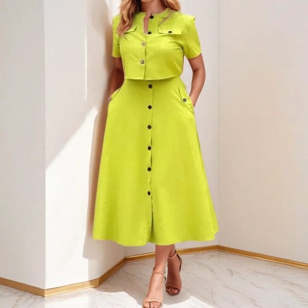 Spring Skirts Shirt Two-piece Set Elegant