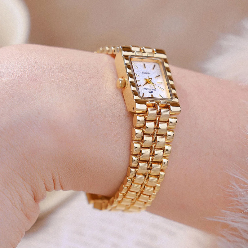 Light Luxury Retro Gold Rectangle Classic Watches