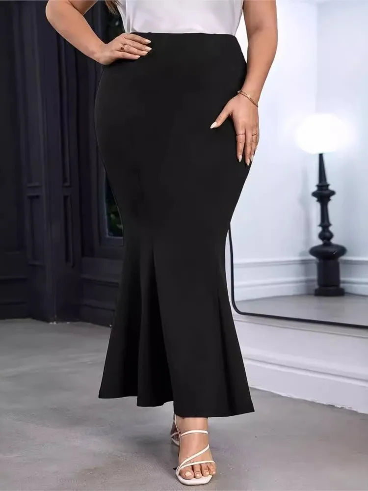 Plus Size High Waist Summer Fishtail Long Skirts