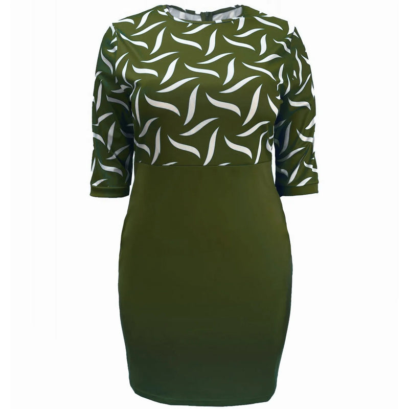5XL 4XL Plus Size Clothes Dresses Office Lady
