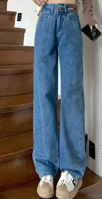Jeans Slim Stretch Casual  Mom Wide Pants - Additional View 4