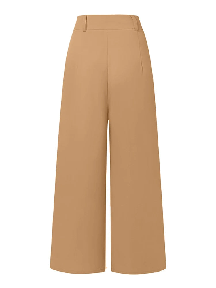 Plus Size Elegant Wide Leg Pants - Additional View 3