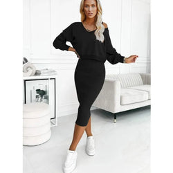 Fashion two piece Set Knit Dress