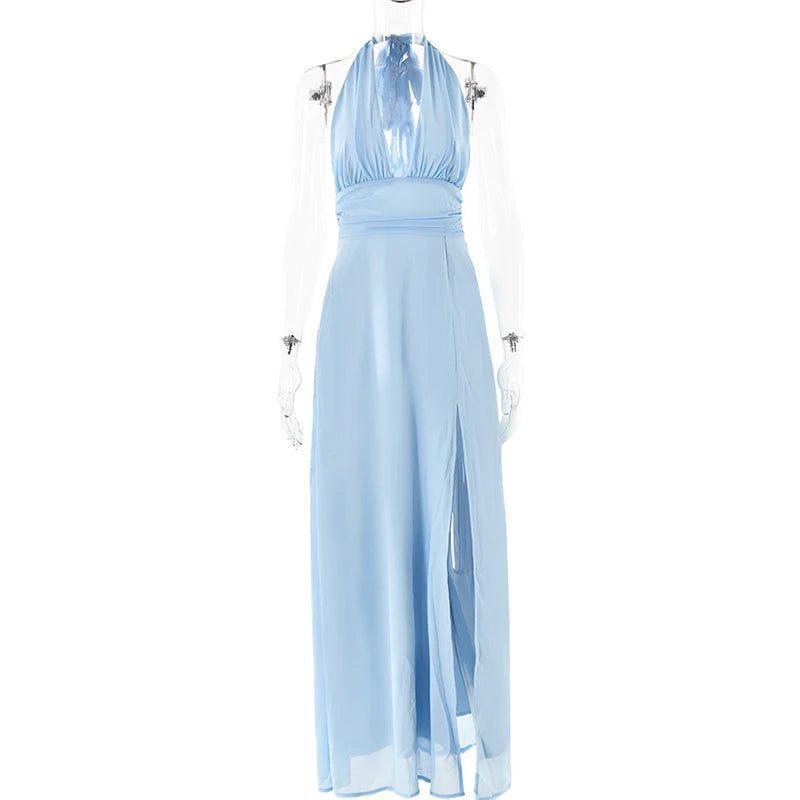 Party Dress Clothing Solid Color Mounted V-neck