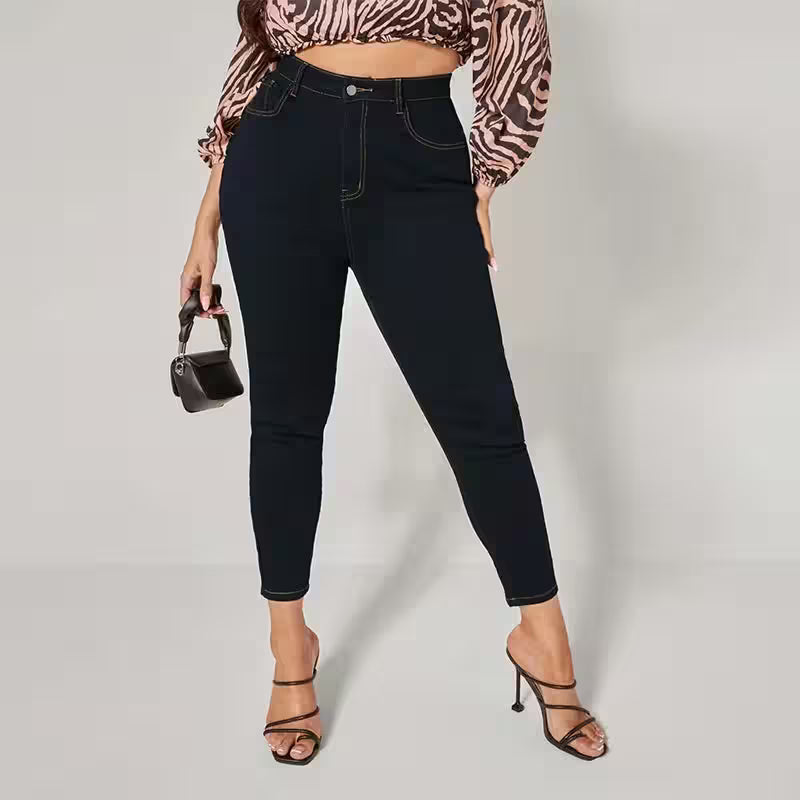 Plus Size Skinny Jeans High Waist Stretch - Additional View 9