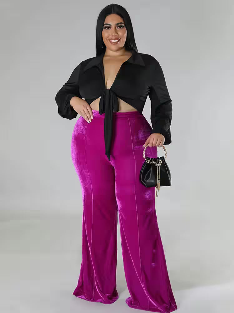 Plus Size Straight Casual Trousers Wholeale - Additional View 8