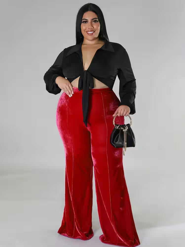 Plus Size Straight Casual Trousers Wholeale - Additional View 5