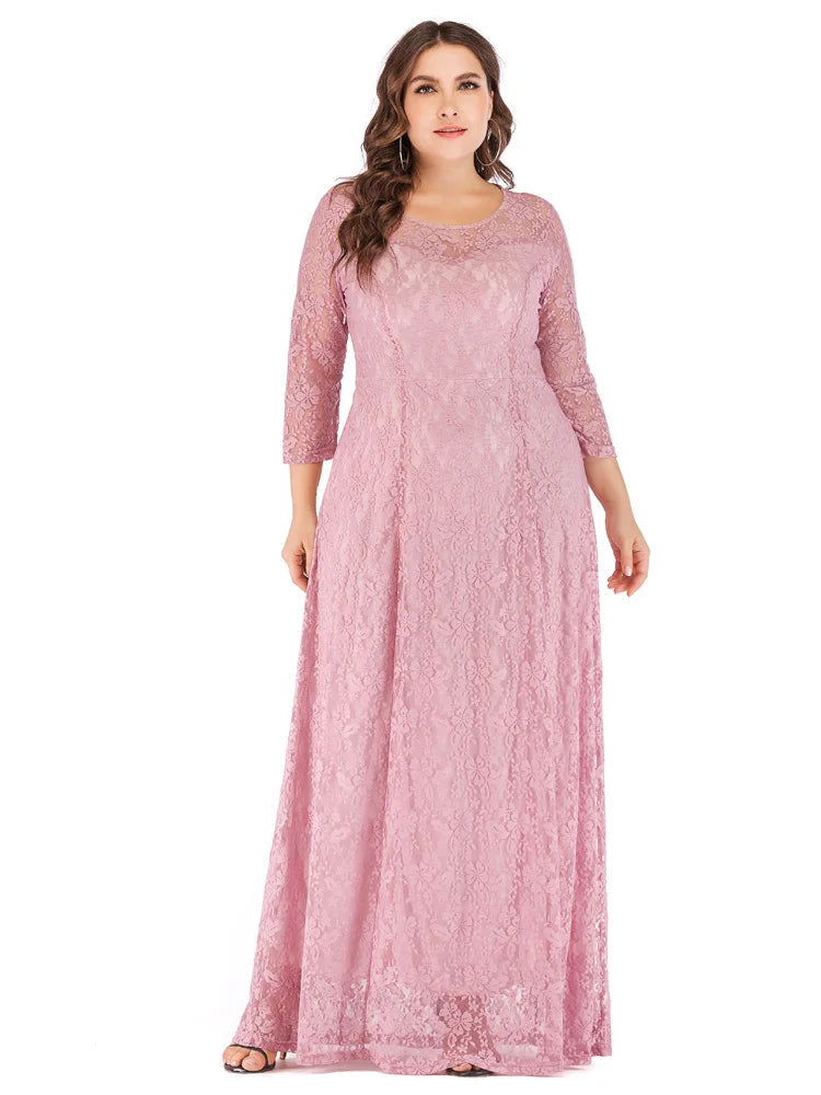 Plus Size Elegant Lace Dress